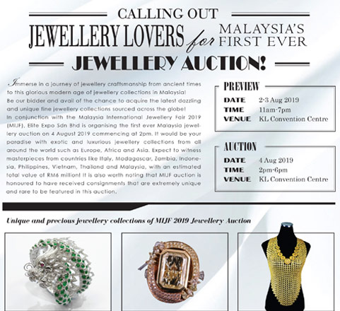 The Collection for upcoming Malaysia First Ever Jewellery Auction